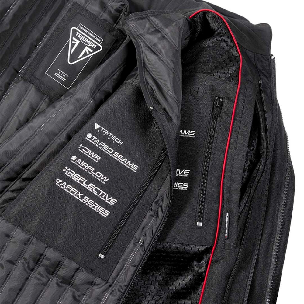 Leith Black Textile Jacket Triumph