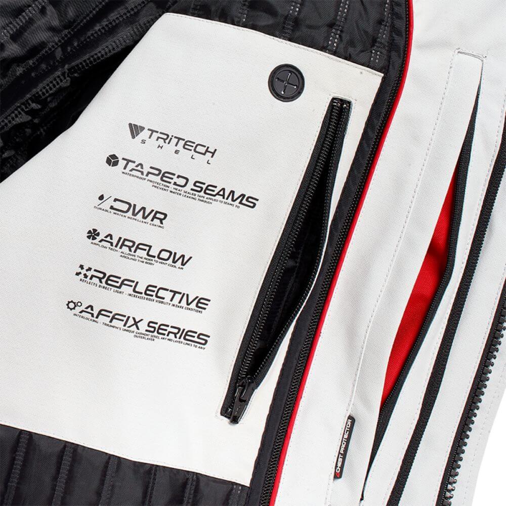 Tourer Lite White Textile Jacket Triumph