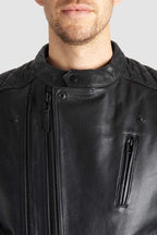 TWIN LEATHER JACKET BLACK - Men’s Leather Motorcycle Jacket Pando Moto
