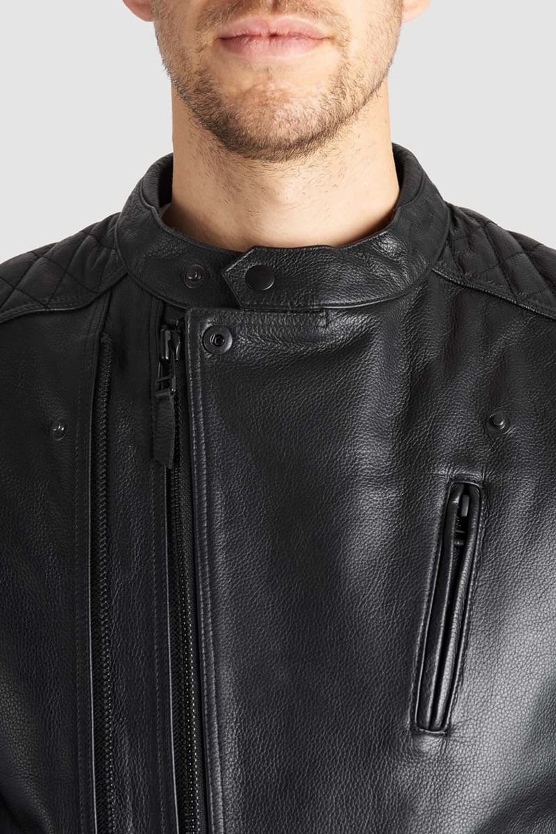 TWIN LEATHER JACKET BLACK - Men’s Leather Motorcycle Jacket Pando Moto