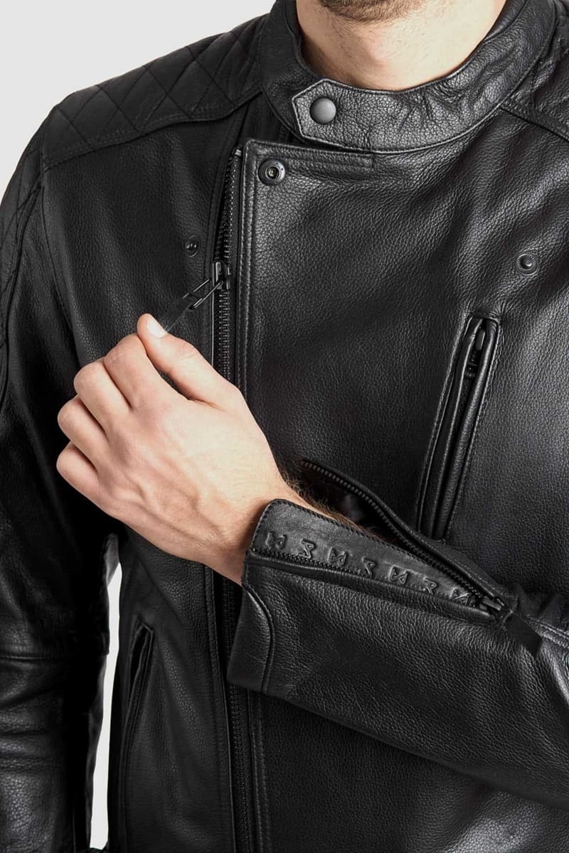 TWIN LEATHER JACKET BLACK - Men’s Leather Motorcycle Jacket Pando Moto