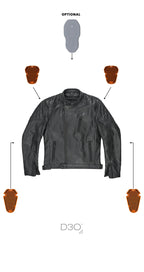 TWIN LEATHER JACKET BLACK - Men’s Leather Motorcycle Jacket Pando Moto