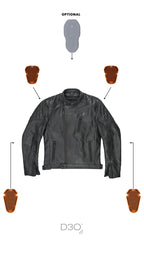 TWIN LEATHER JACKET BLACK - Men’s Leather Motorcycle Jacket Pando Moto