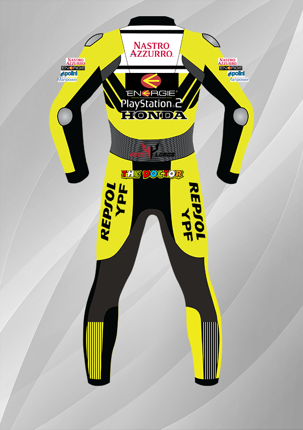 Valentino Rossi Nastro Azzurro Leather Racing Suit Kangaroo Endless Racegear