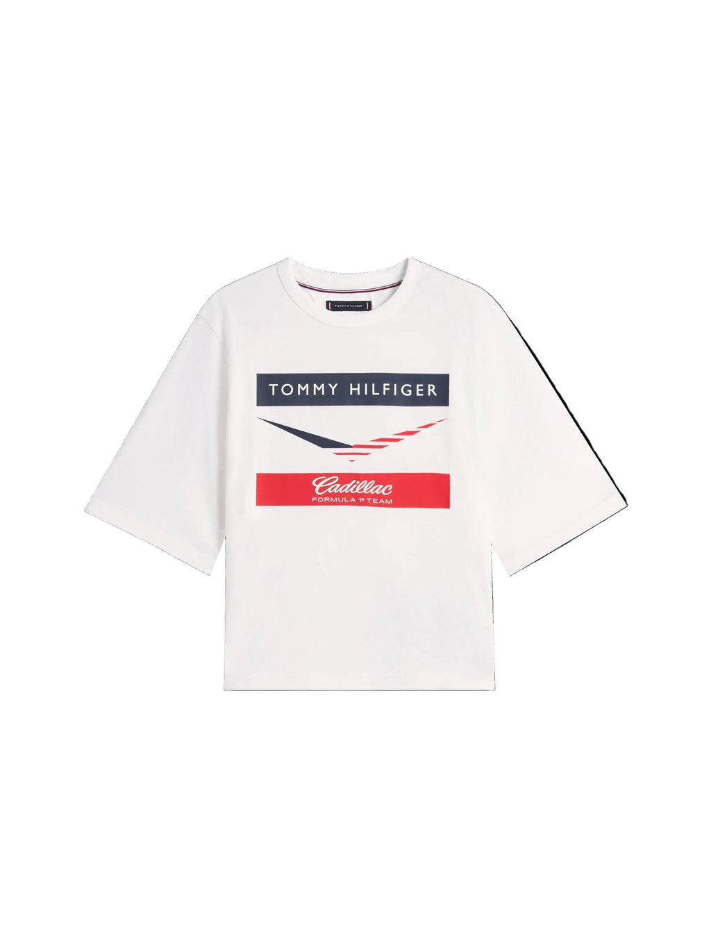 Cadillac F1 Racing Women's Chevron T-Shirt - White Cadillac F1