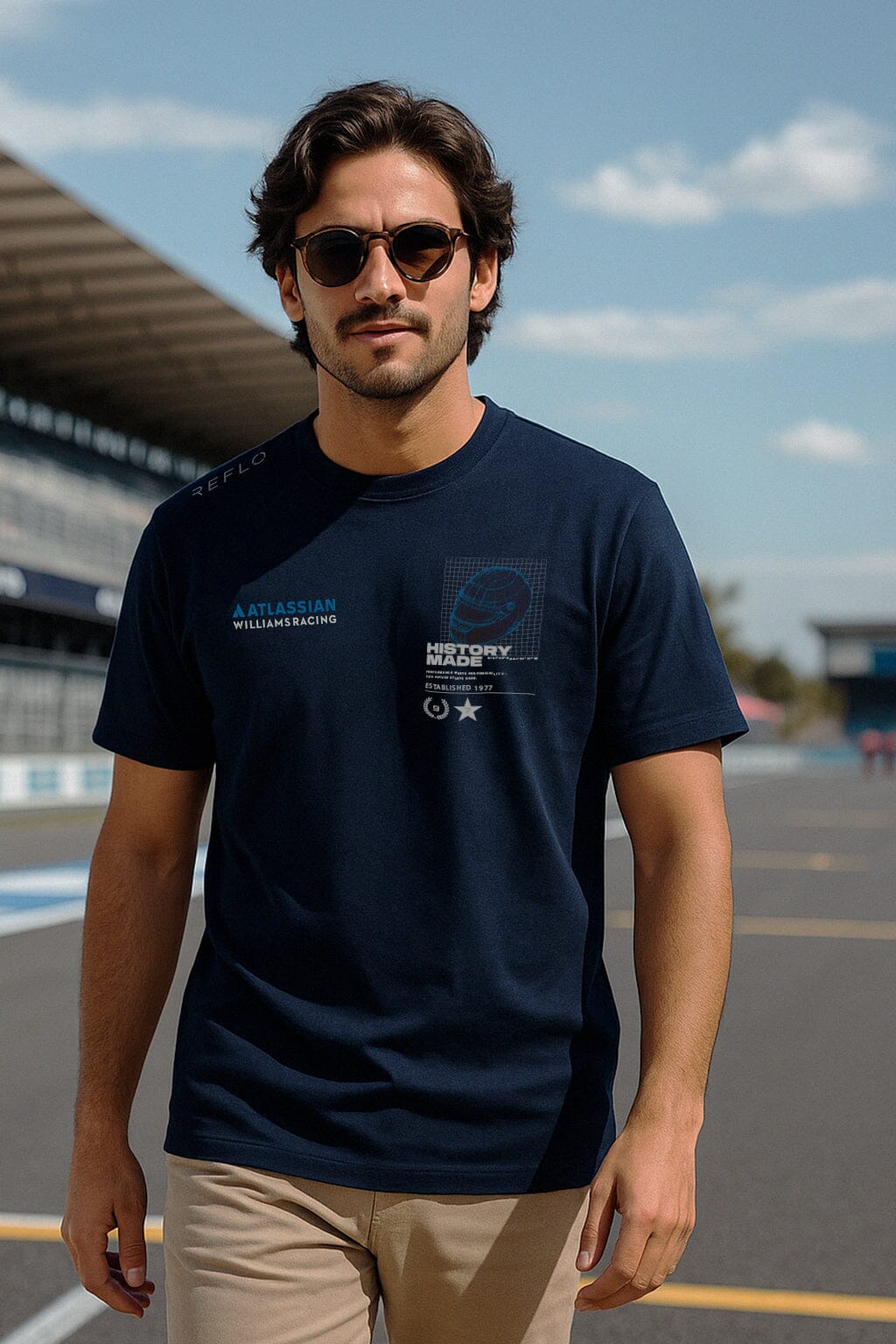 Williams Racing F1 "History Made" Helmet T-Shirt - Blue/White Williams Racing