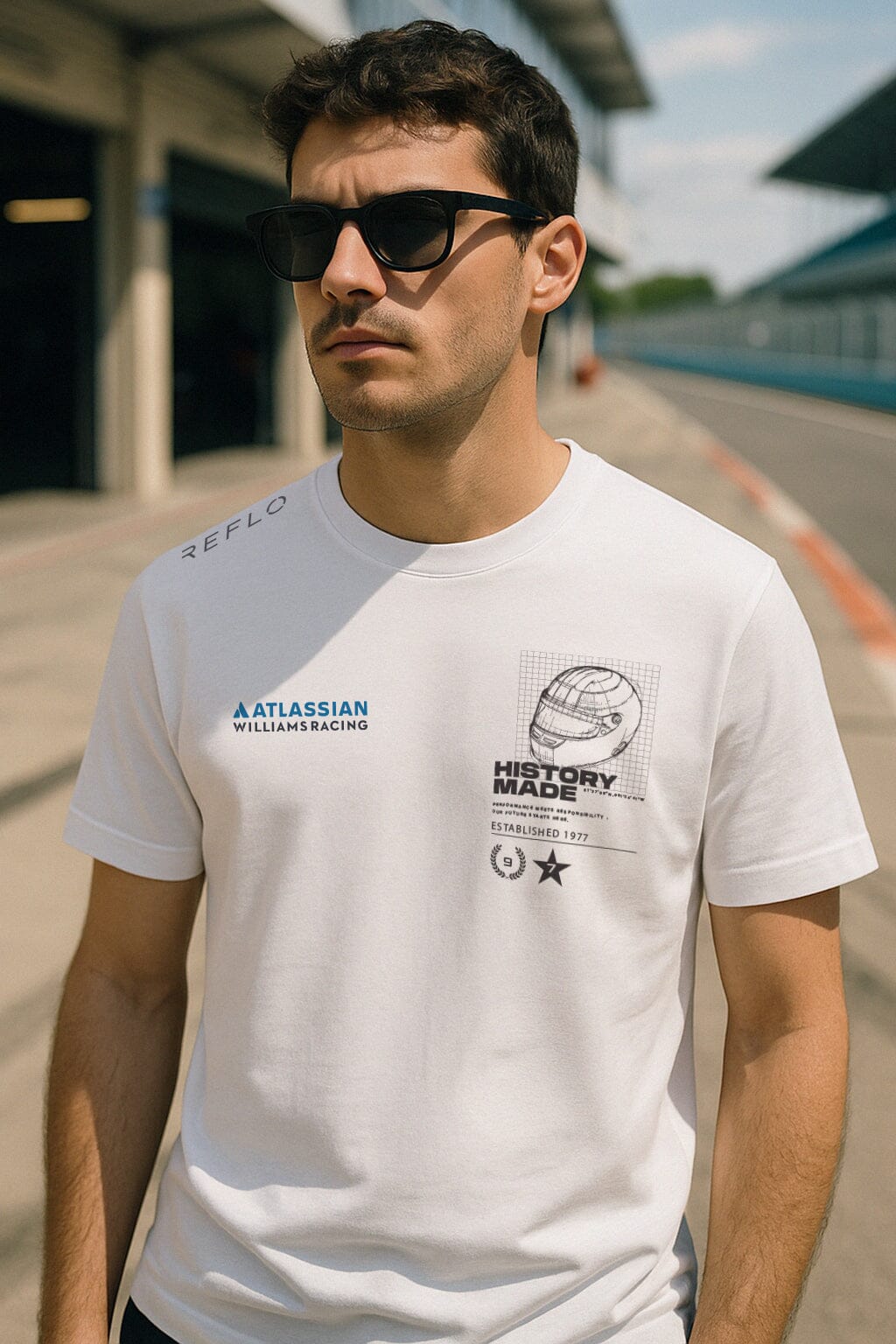 Williams Racing F1 "History Made" Helmet T-Shirt - Blue/White Williams Racing