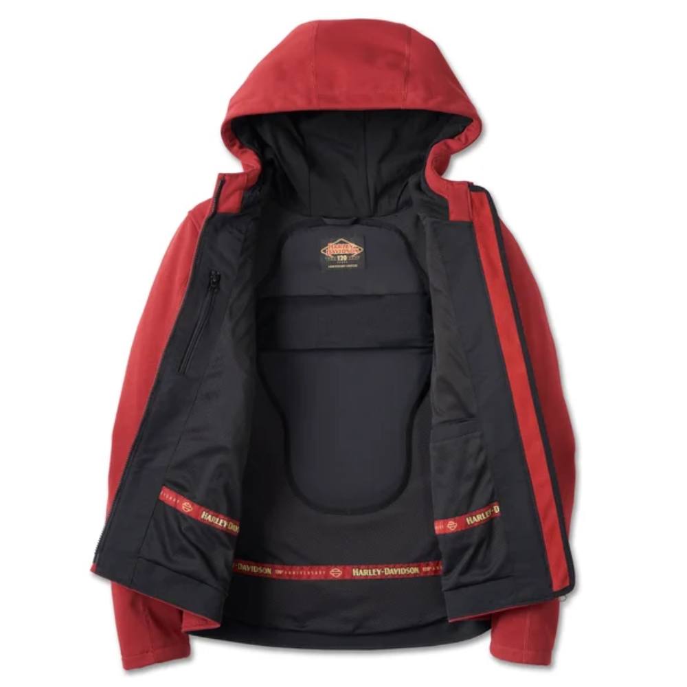 Harley-Davidson Women's 120th Anniversary Deflector Riding Fleece - Merlot Harley-Davidson