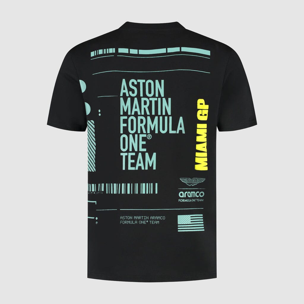 Aston Martin F1 Miami GP T-Shirt - Black Aston Martin F1