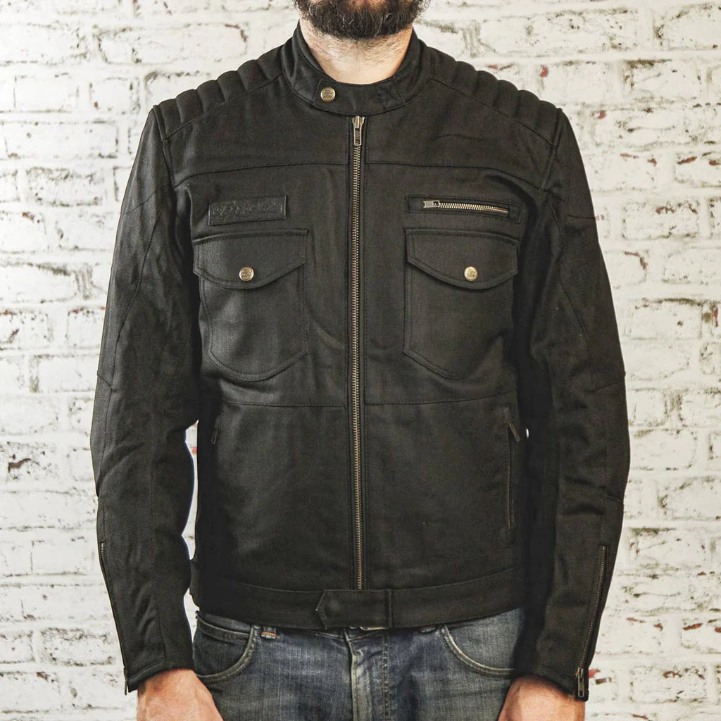 Age of Glory - Worker Waxed Cotton Jacket - Black