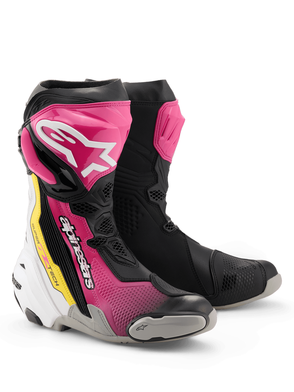 Alpinestars Supertech R v2 Boots - InGearMotoAlpinestarsMotorcycle BootsBlack/Magenta/White/Yellow Fluo