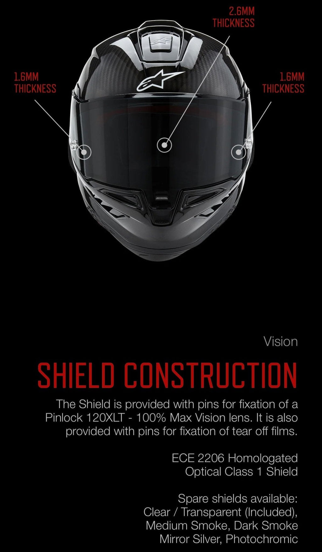 Alpinestars Supertech R10 Solid Helmet Alpinestars