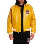 Avirex Fashion Aviator Bomber Mustard Leather Jackets rfxleatherofficial