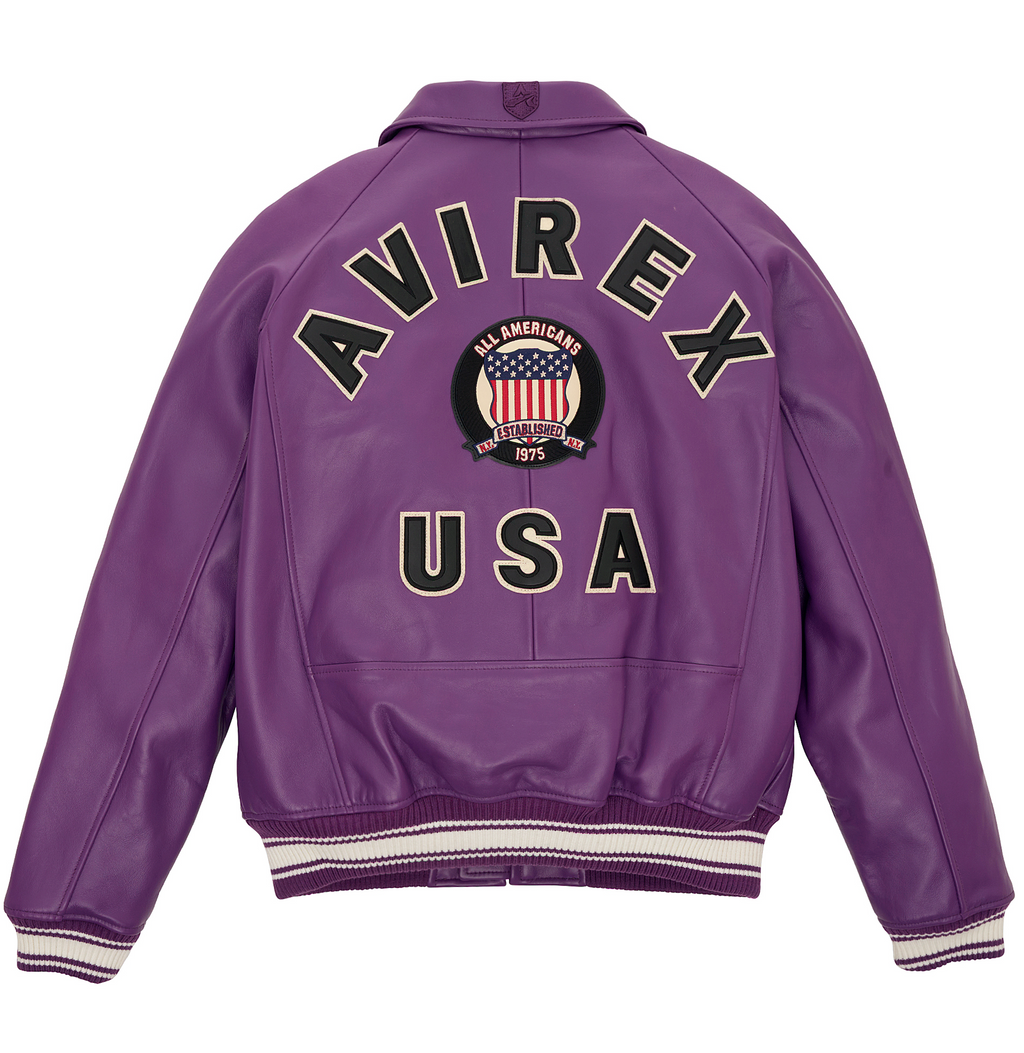 Purchase Best High Quality Orchid Color Leather Avirex Fashion Limited Edition Ombre Icon Jackets rfxleatherofficial