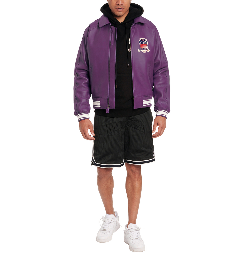 Purchase Best High Quality Orchid Color Leather Avirex Fashion Limited Edition Ombre Icon Jackets rfxleatherofficial