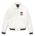 Buy Best Genuine Style White Color Avirex Leather Fashion Jackets For Sale rfxleatherofficial