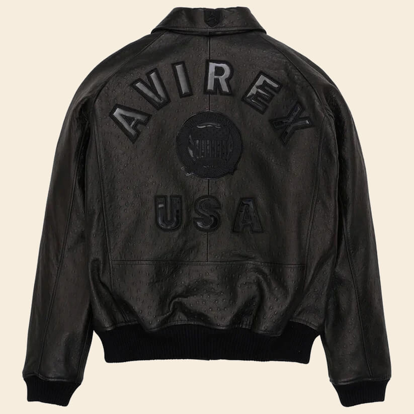 New Black Limited Edition Avirex Leather Jacket 3A MOTO LEATHER