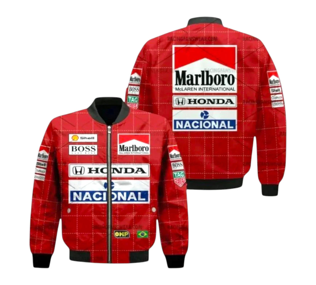 Ayrton Senna F1 Vintage Racing Honda Jacket Crossover Racewears