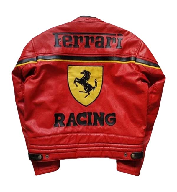 Ferrari Red Leather Jacket Men Endless Racegear