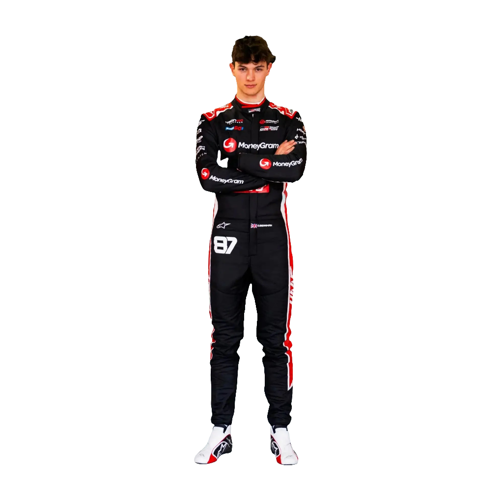New 2025 Esteban Ocon & Oliver Bearman MoneyGram Haas F1 Team Replica Racing Suit Endless Racegear