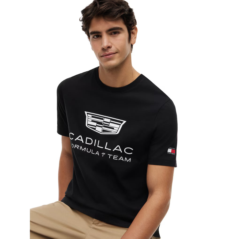 Cadillac F1 Racing Large Shield T-Shirt - Black Cadillac F1