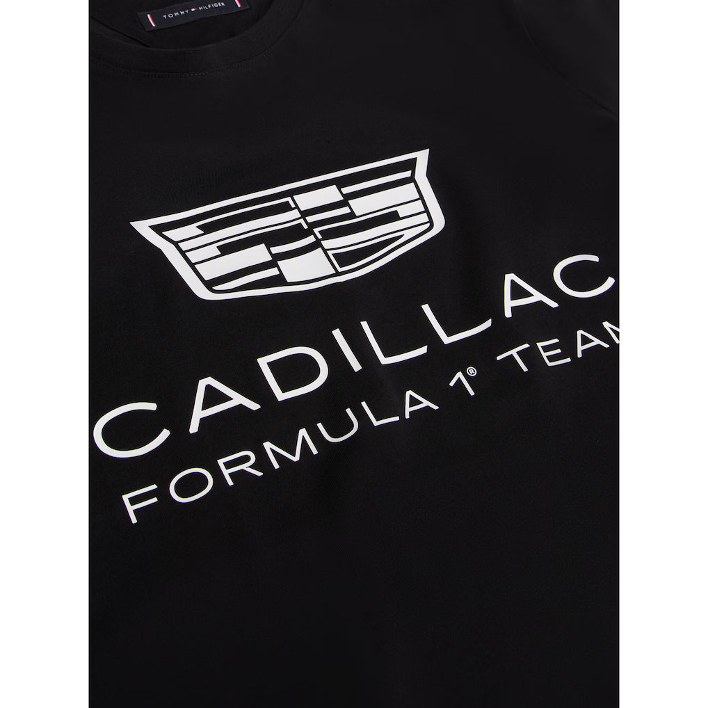 Cadillac F1 Racing Large Shield T-Shirt - Black Cadillac F1