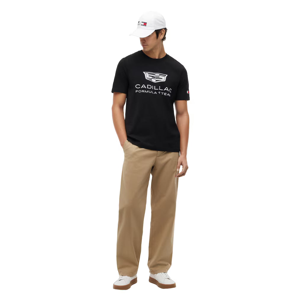 Cadillac F1 Racing Large Shield T-Shirt - Black Cadillac F1