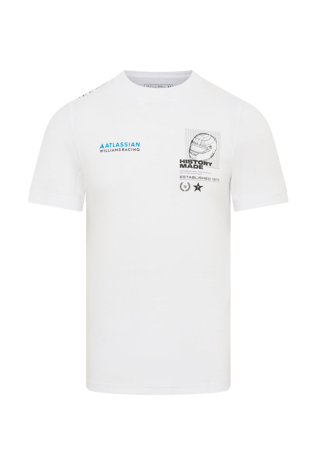 Williams Racing F1 "History Made" Helmet T-Shirt - Blue/White T-shirts Williams Racing XS White 