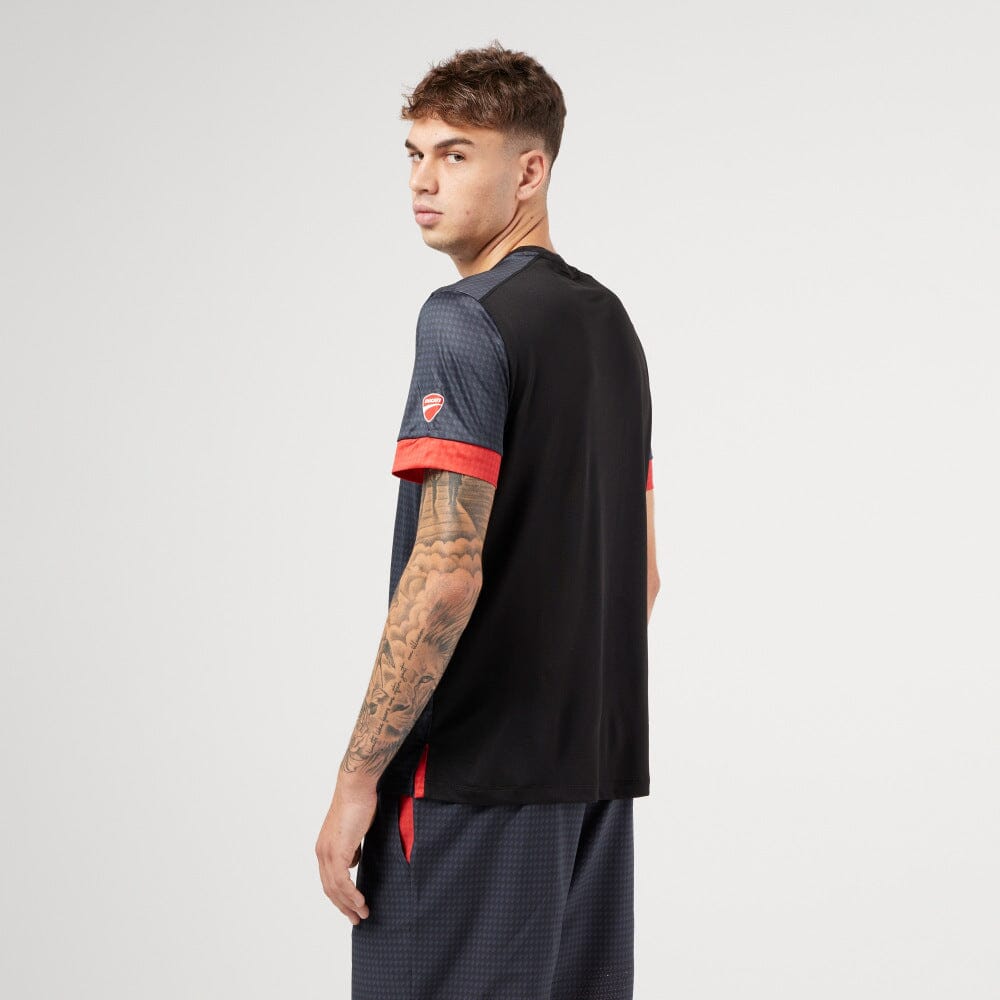 Ducati x Macron Men's Padel T-Shirt - Red/Black Endless Racegear