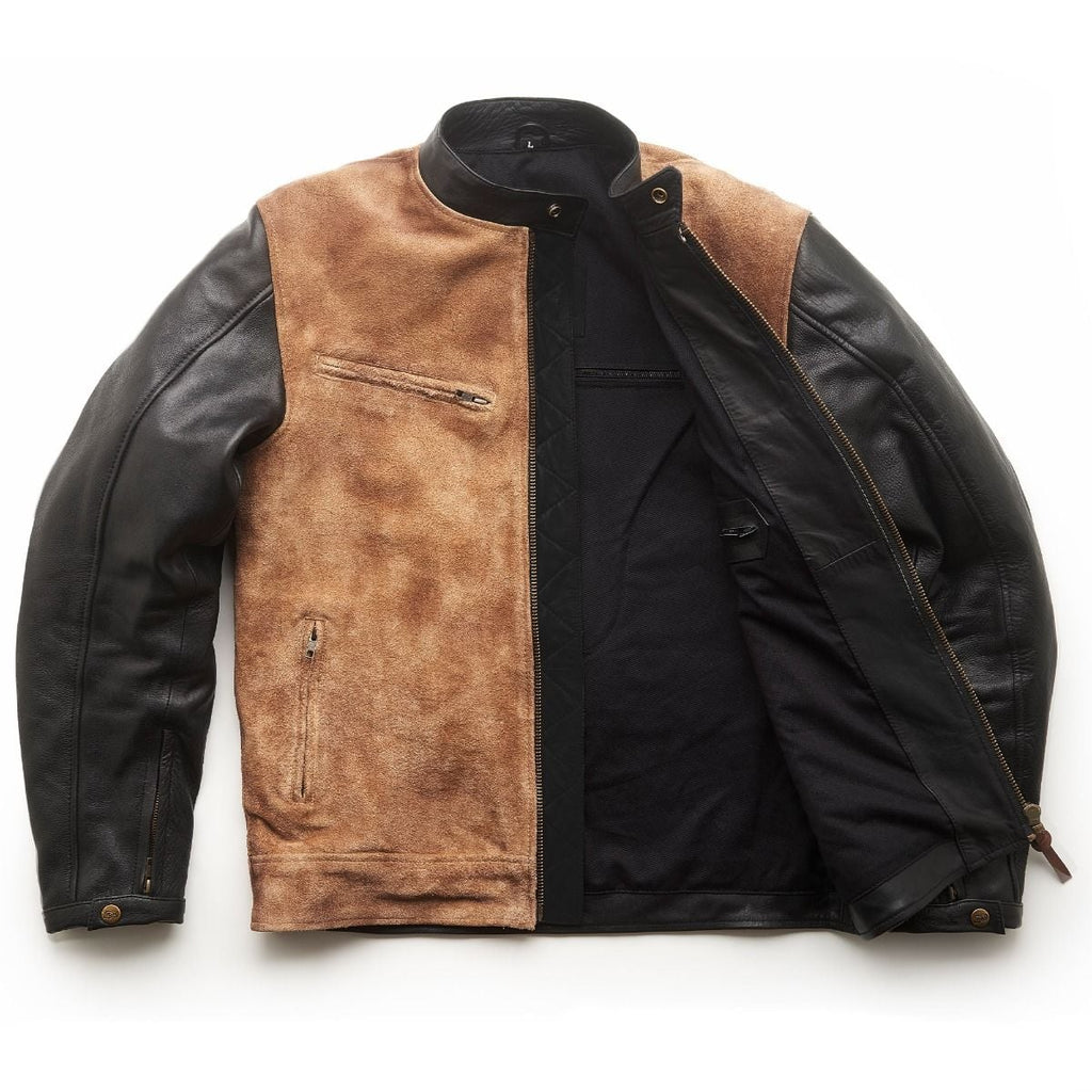 Fuel Sidewaze Leather Jacket - Tan / Black Endless Racegear