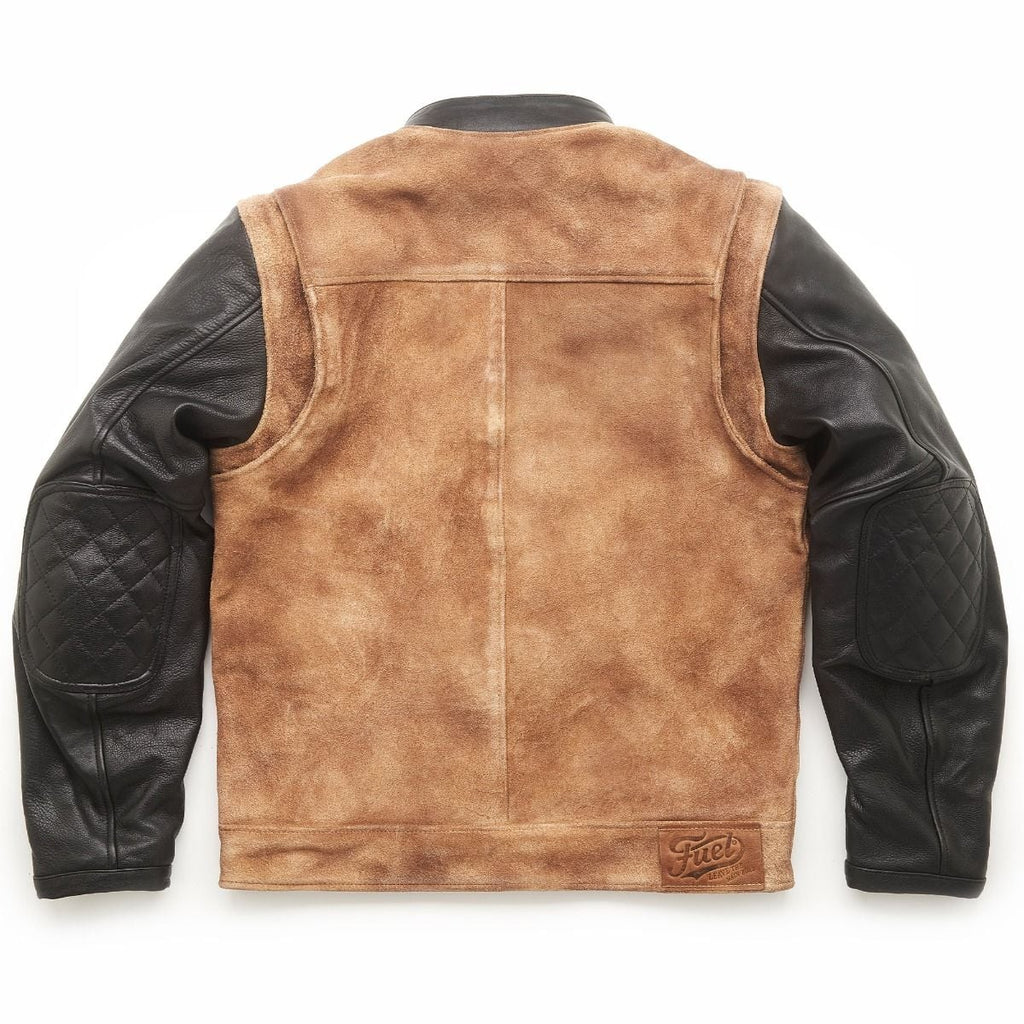 Fuel Sidewaze Leather Jacket - Tan / Black Endless Racegear