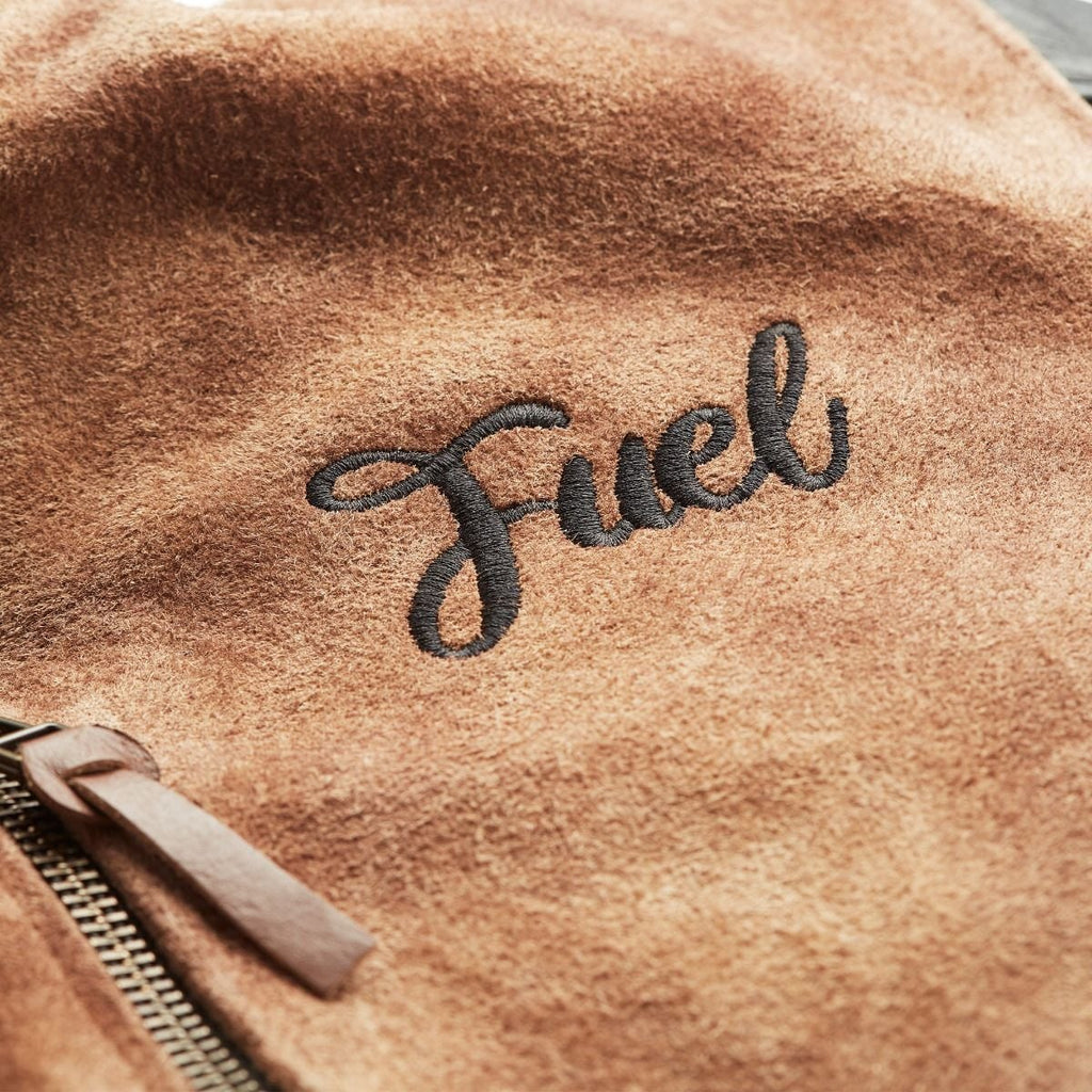 Fuel Sidewaze Leather Jacket - Tan / Black Endless Racegear