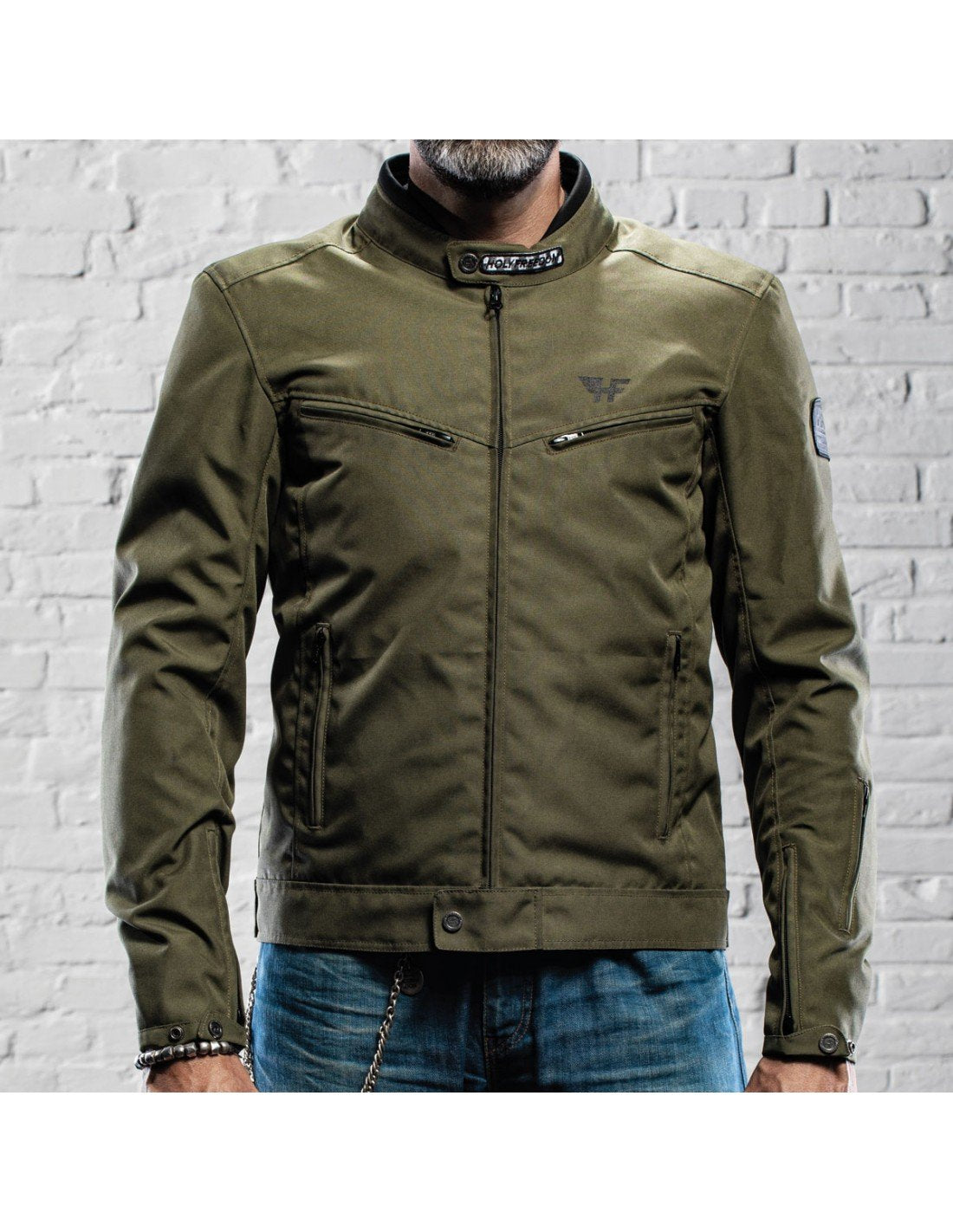 Holy Freedom - Ever Military Motorcycle Jacket - Military Green