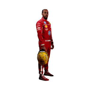 Endless Racegear red karting suit worn with yellow helmet Lewis Hamilton replica race suit for racing