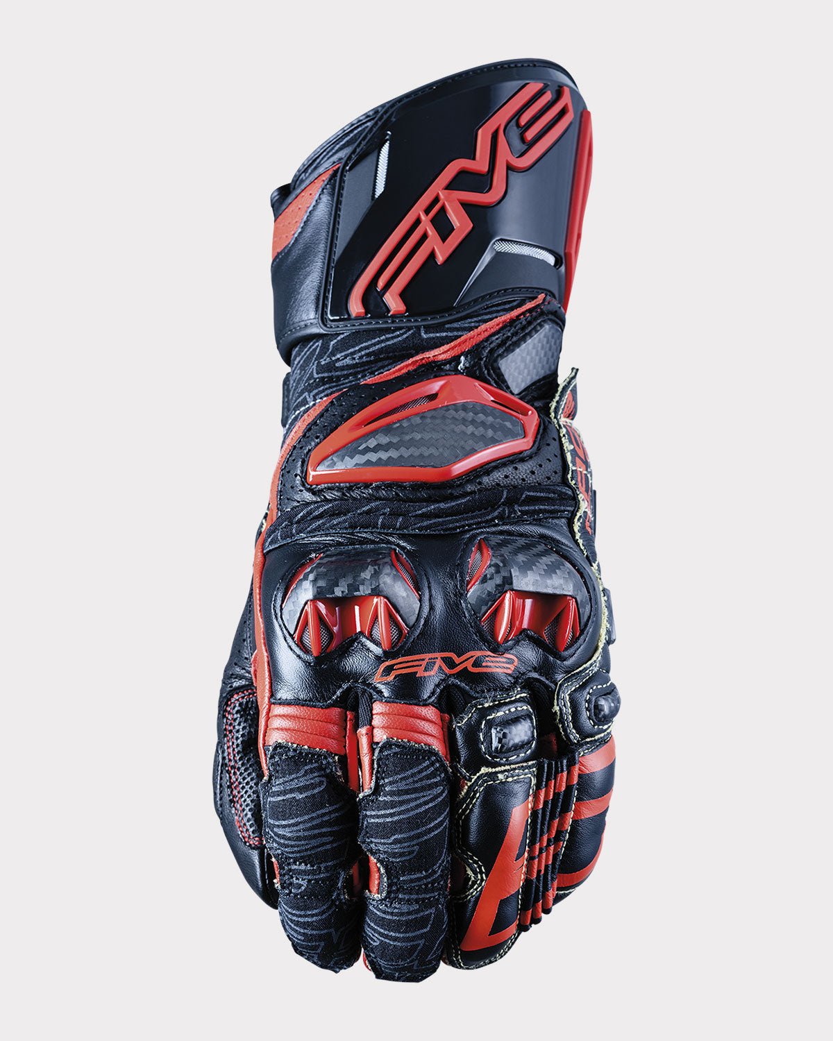 FIVE RFX RACE Gauntlet Gloves - InGearMotoFIVEMotorcycle GlovesBlack / Red