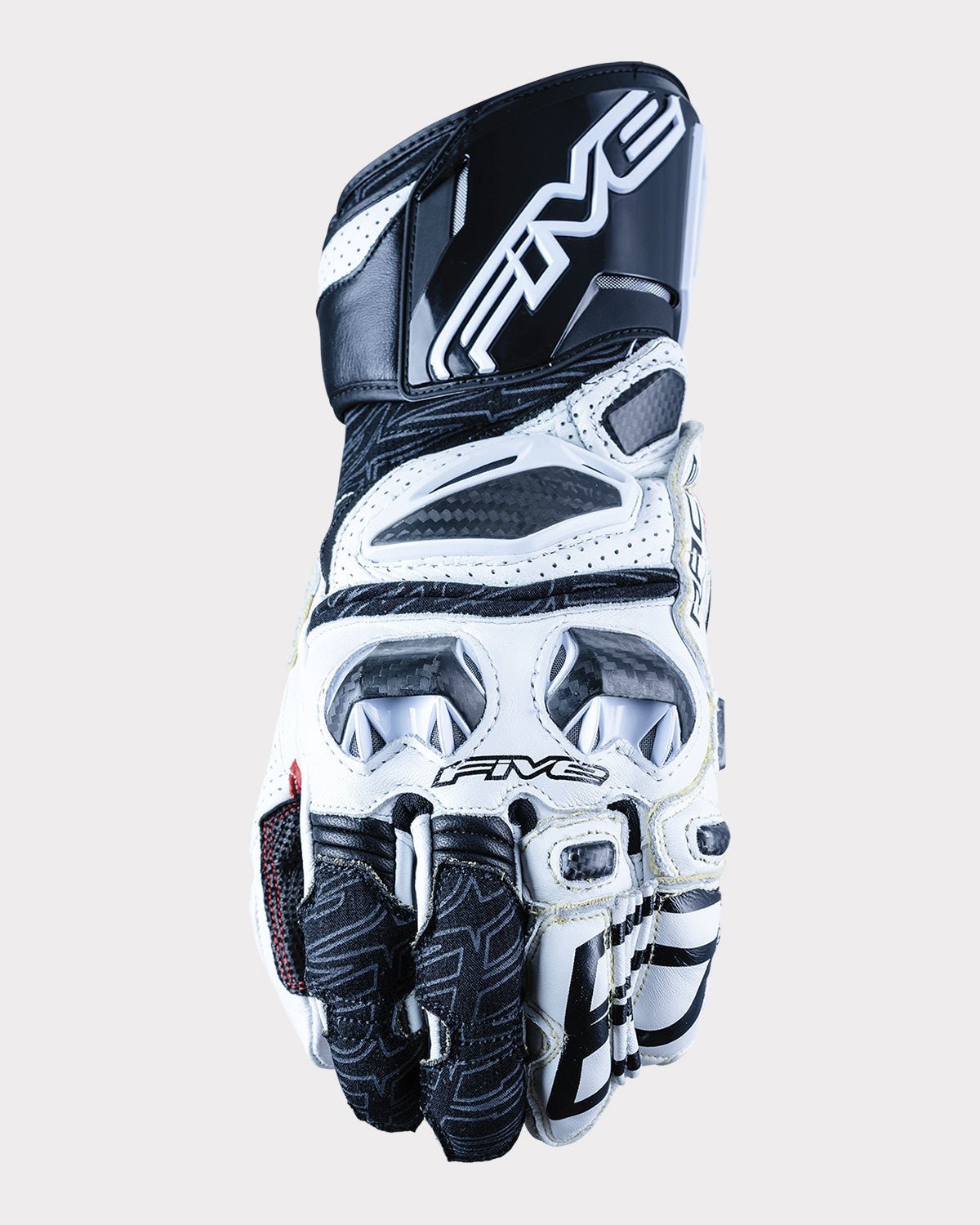 FIVE RFX RACE Gauntlet Gloves - InGearMotoFIVEMotorcycle GlovesWhite / Black