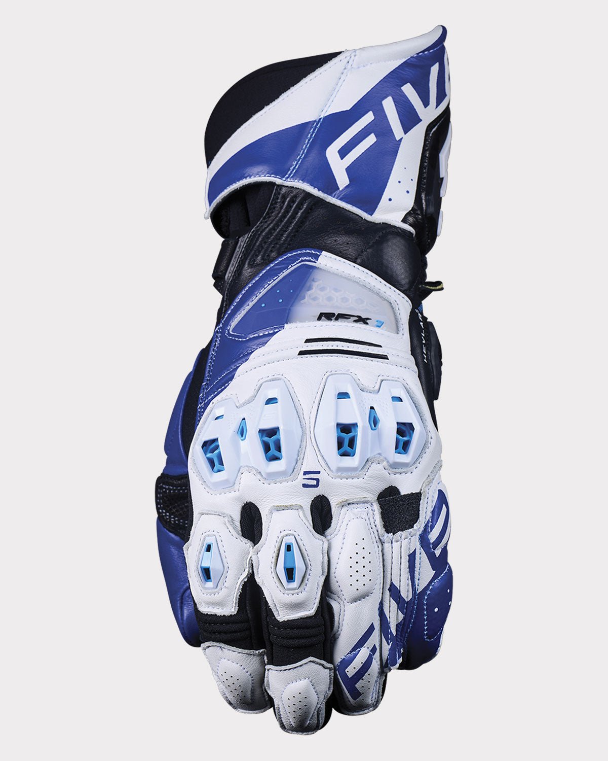FIVE RFX1 EVO Gauntlet Gloves - InGearMotoFIVEMotorcycle GlovesWhite / Blue