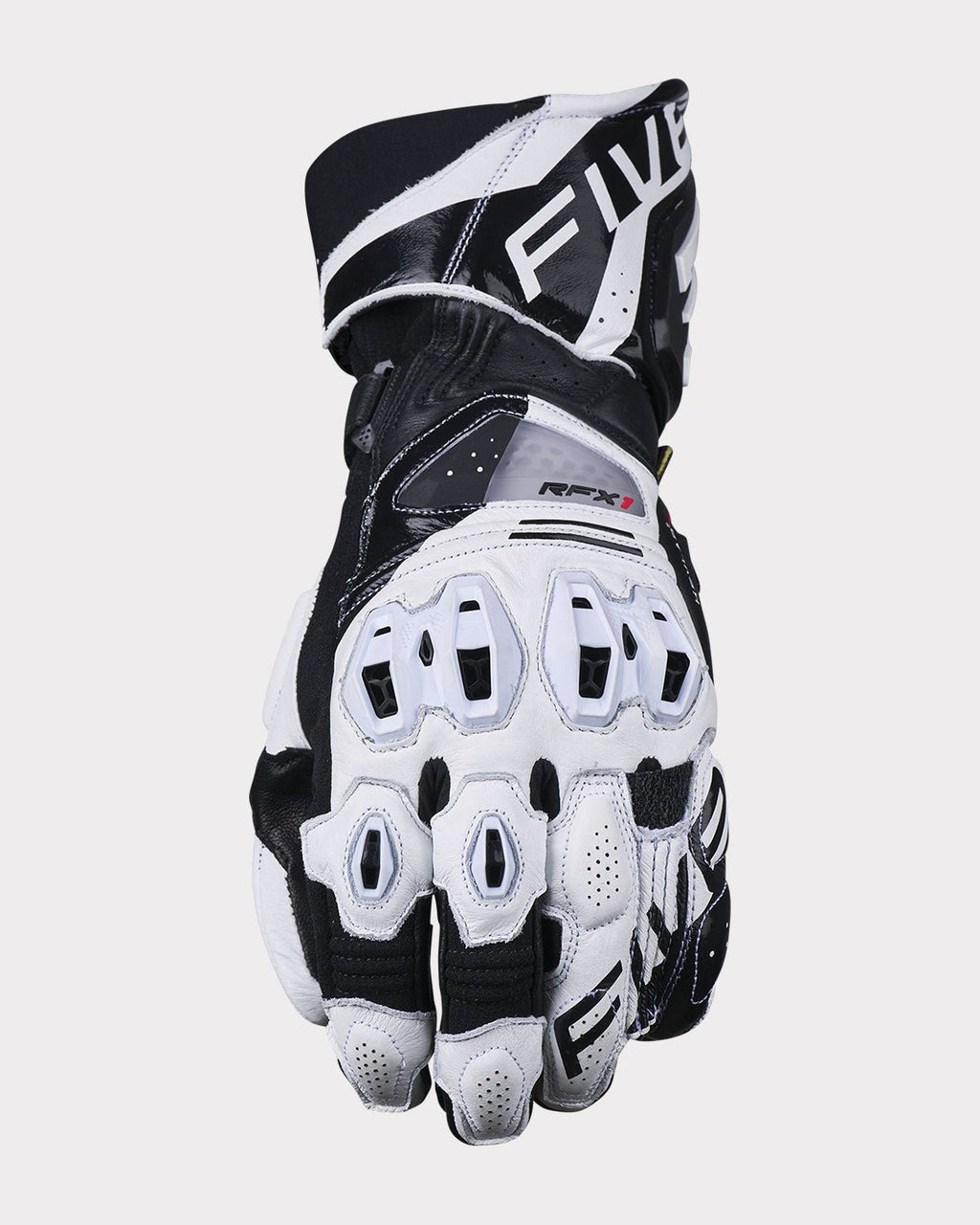 FIVE RFX1 EVO Gauntlet Gloves - InGearMotoFIVEMotorcycle GlovesWhite / Black