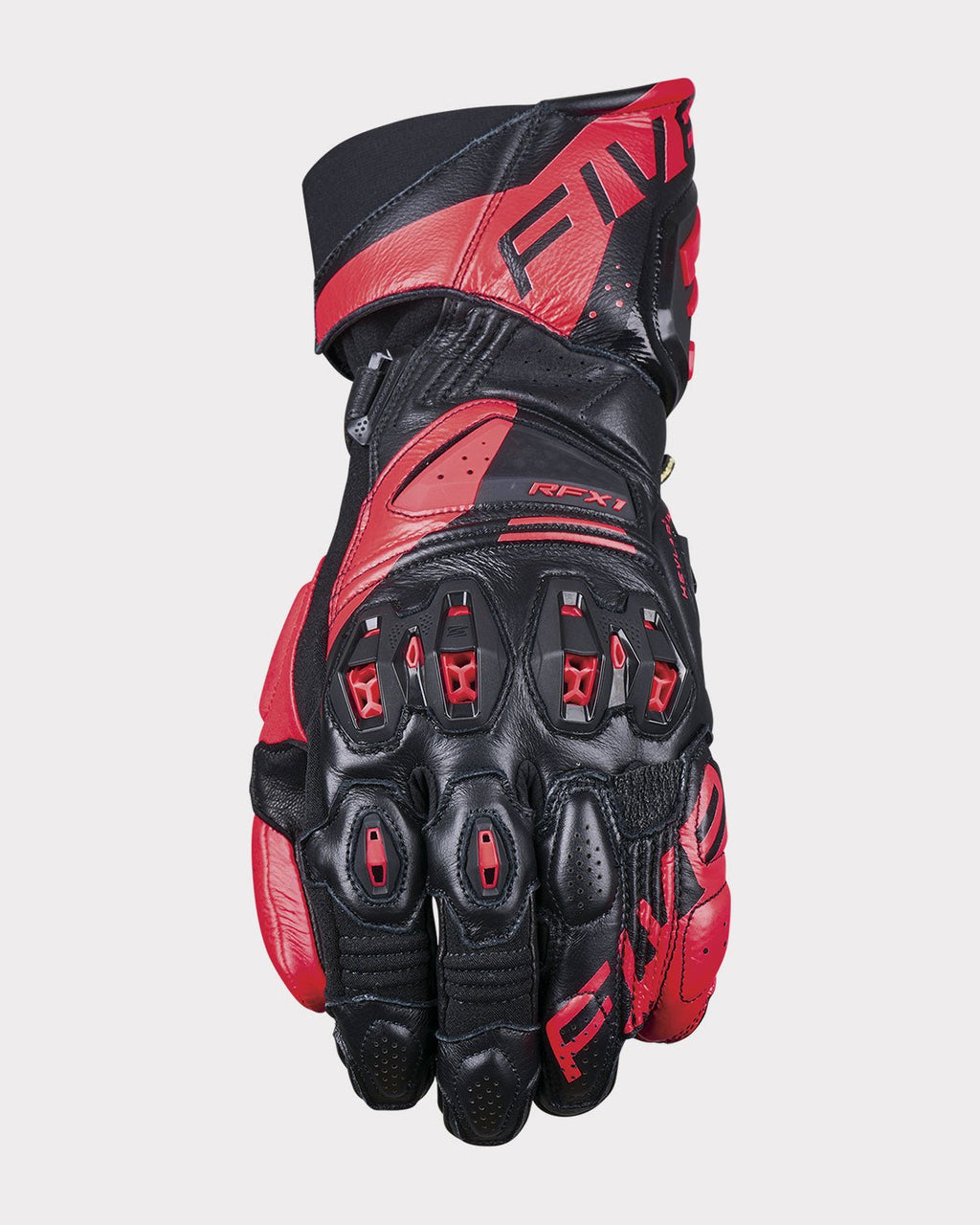 FIVE RFX1 EVO Gauntlet Gloves - InGearMotoFIVEMotorcycle GlovesBlack / Fluo Red
