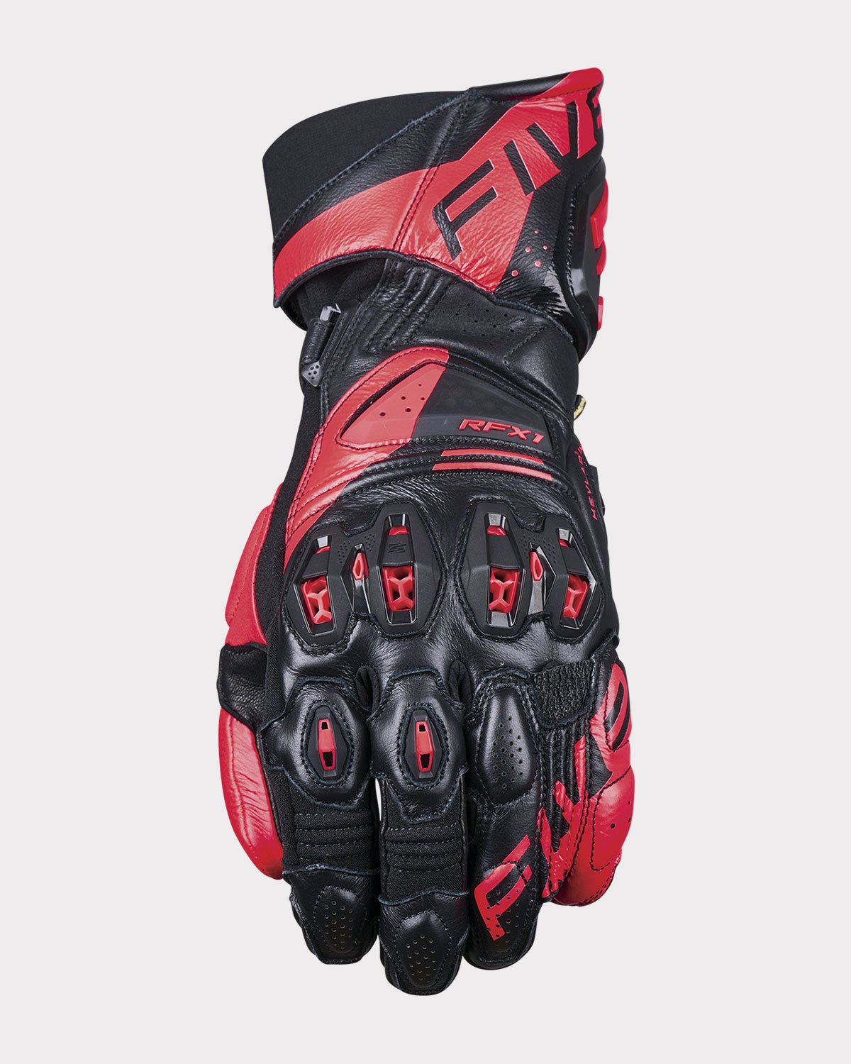 FIVE RFX1 EVO Gauntlet Gloves - InGearMotoFIVEMotorcycle GlovesBlack / Fluo Red