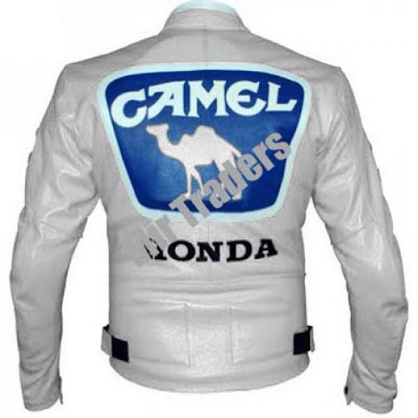Max Biaggi Camel Honda Motorcycle Leather Motogp Jacket 3A MOTO LEATHER
