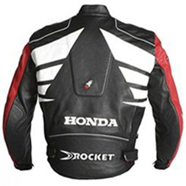 Honda Red And Black Racing Leather Jacket 3A MOTO LEATHER