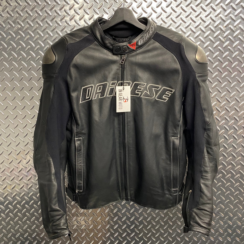 Dainese Leather Motorcycle Jacket Sz 58EU Dainese