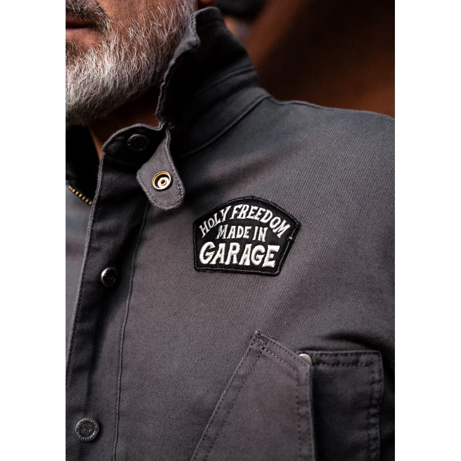 Holy Freedom - King Motorcycle Jacket - Military Grey