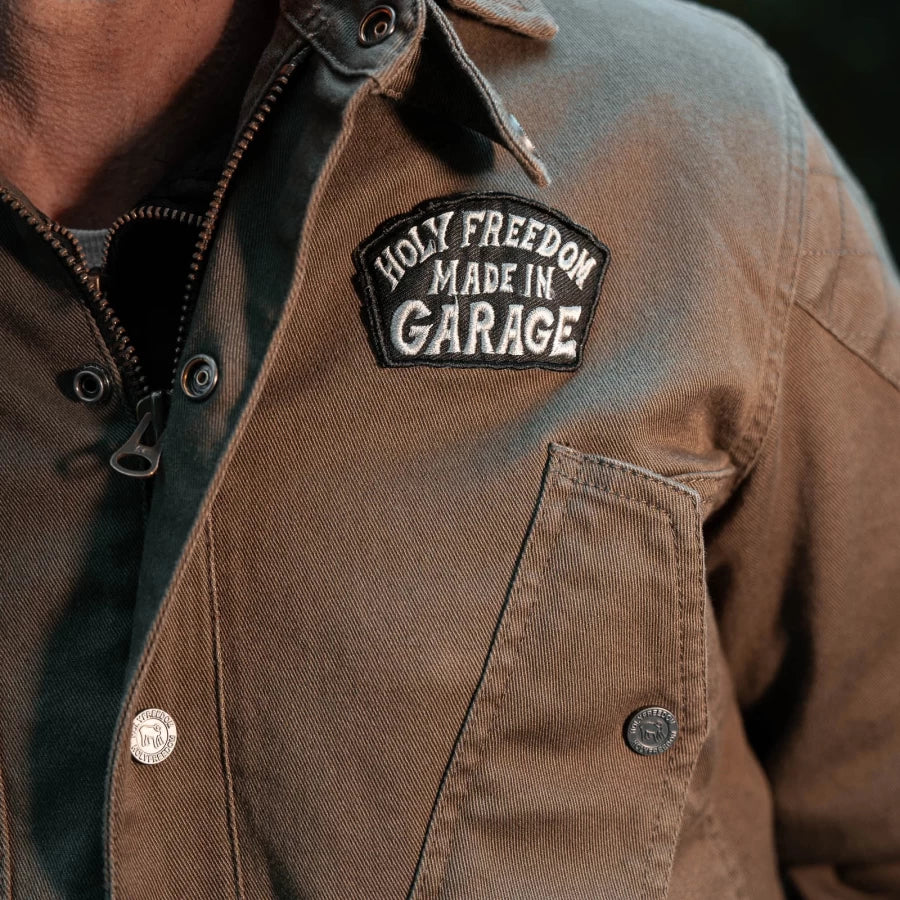 Holy Freedom - King Motorcycle Jacket - Military Green