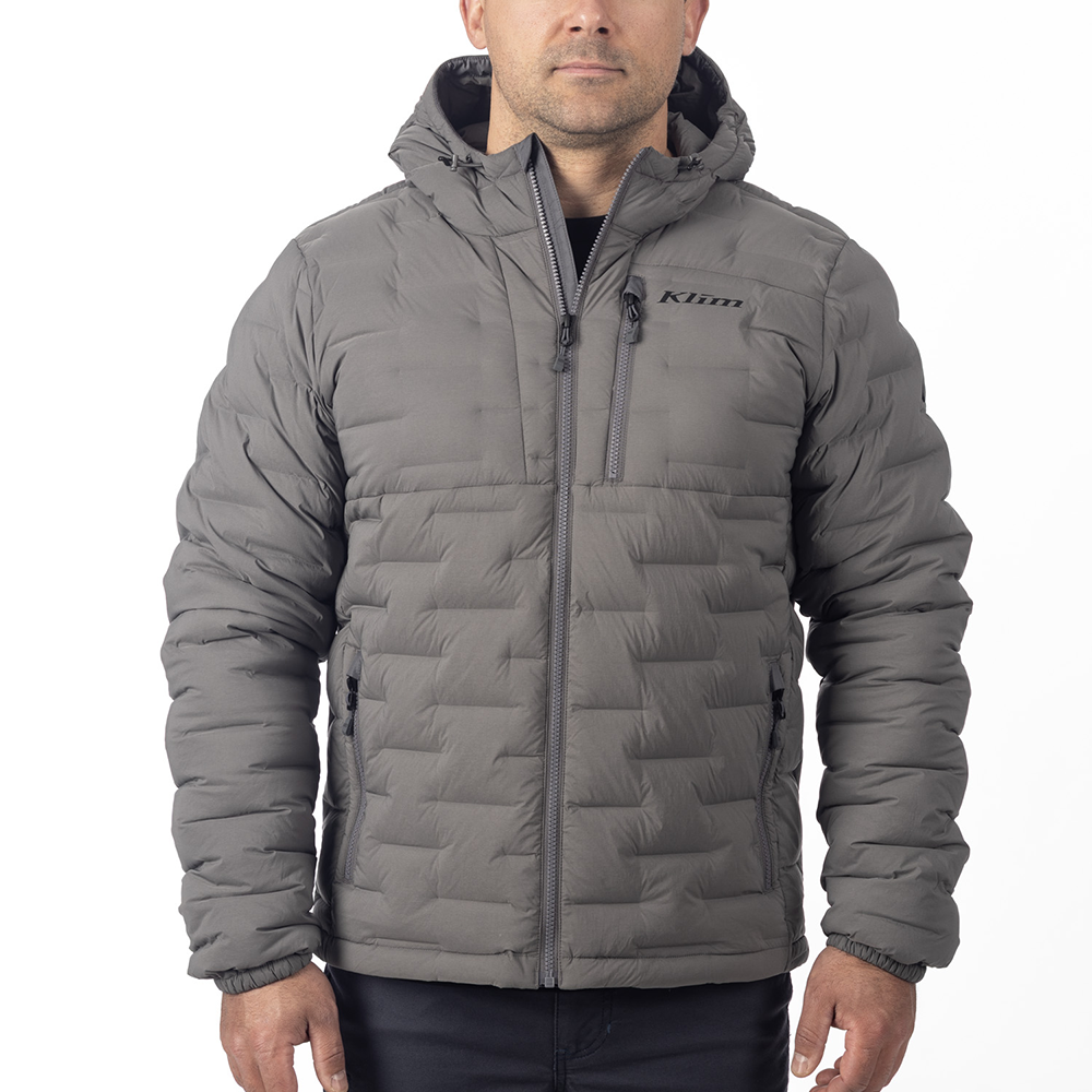 [Color:::Castlerock] Klim Boulder Stretch Down Hooded Jacket