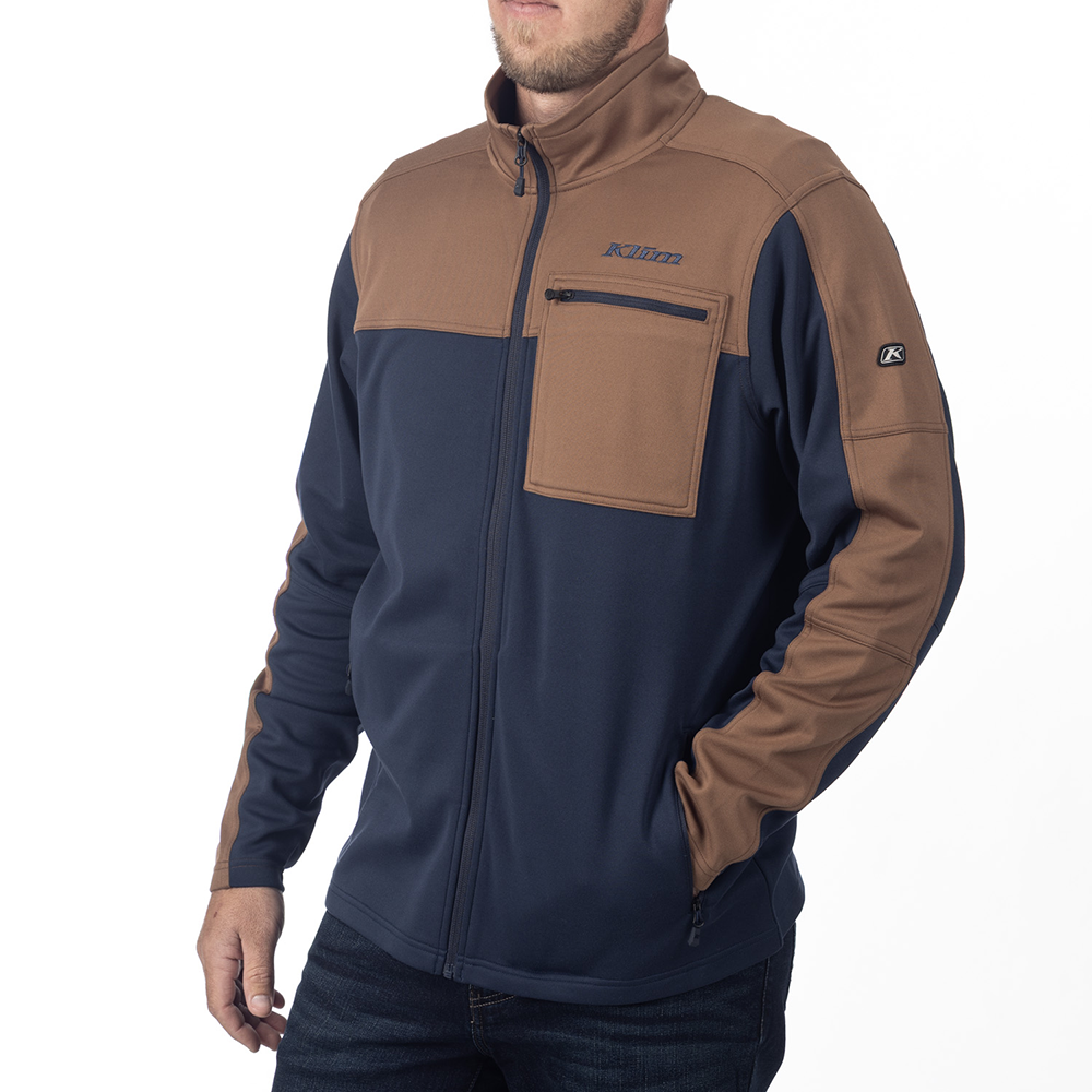 [Color:::Dress Blues - Cocoa Brown] Klim Glacier Jacket