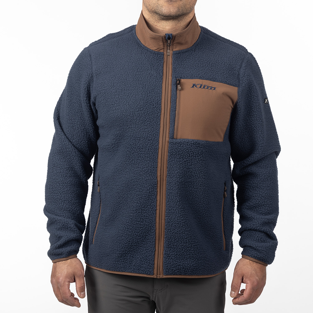 Klim High Pile Jacket Insignia Blue - Cocoa Brown1