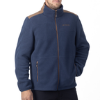 [Color:::Insignia Blue - Cocoa Brown] Klim Teton Crest Fleece Jacket