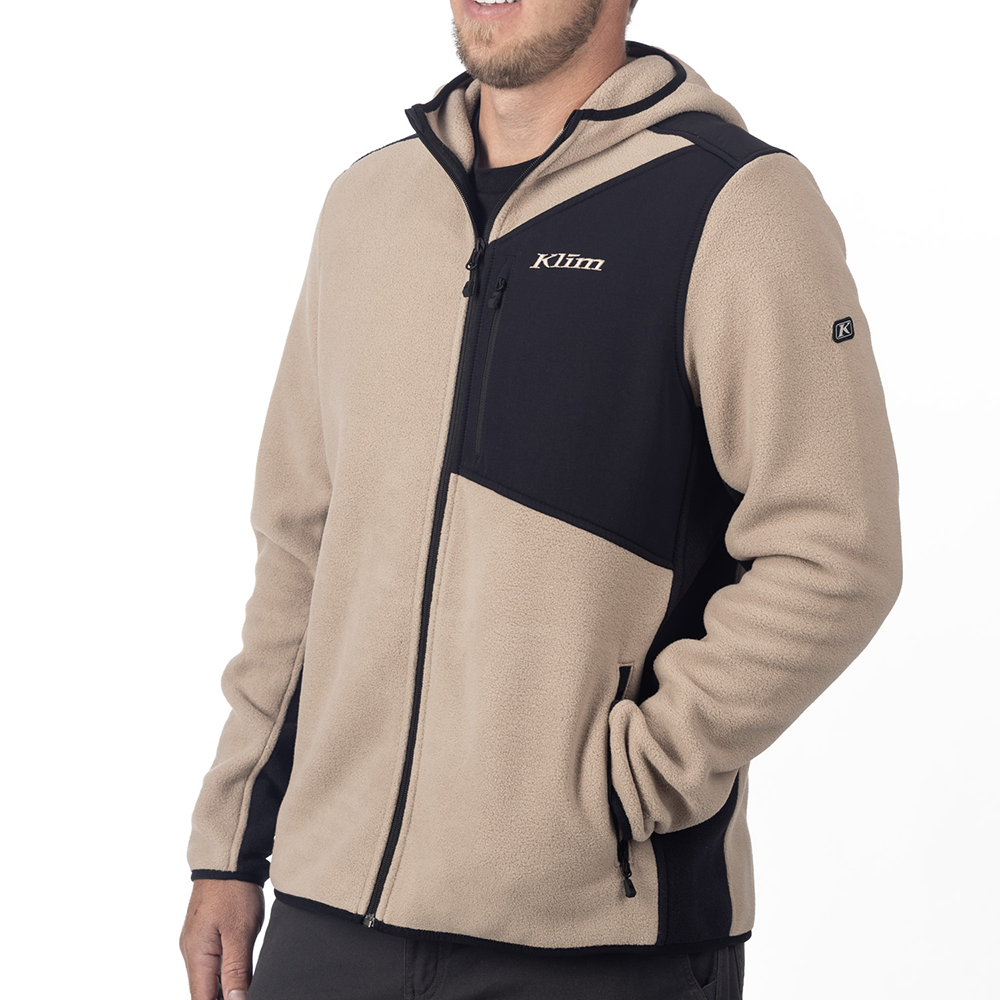 [Color:::Montana Tan - Black] Klim Teton Crest Fleece Hooded Jacket